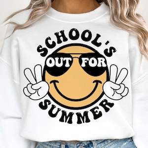 Die Schule ist für Sommer svg, Lehrer-Sommer-Svg, Last Day of School svg, Hallo Sommer-Svg, Sommerpause svg, Lehrer-Sommer-Urlaub-Shirt