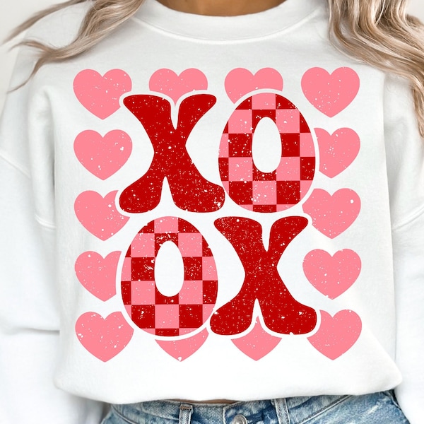 Retro XoXo SVG PNG, Valentines Day Shirt, Groovy valentines, Love Svg, Valentines Day Svg, Valentine Svg, Valentine Sublimation Design