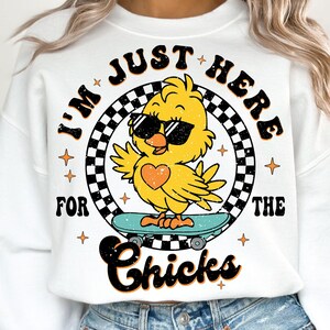 Ich bin nur hier für die Küken PNG, Jungen Mädchen Ostern Png, Kinder Ostern Png, Osterhase, Frohe Ostern Png, Retro Ostern Png, Ostern Png Shirt