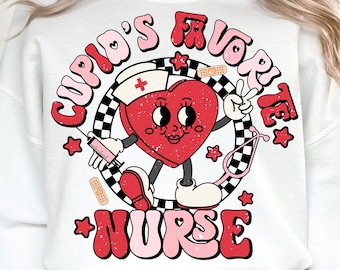 Cupid's Favorite Nurse PNG, Nurse Png, Valentine Nurse Png, Valentine Sublimation PNG, Heart Png, Valentine's Day Png, Digital Download