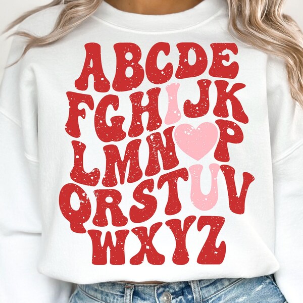 ABC Te amo SVG PNG, Día de San Valentín Svg, San Valentín Svg, Amor propio Svg, Hola San Valentín Svg, Corazón Svg, Amor Svg, Sublimación de San Valentín