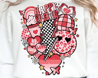 Retro valentines png, valentine hearts png, checkered hearts png, Valentine’s Day sublimation design, Valentine’s Day digital download