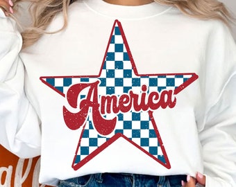 America Star SVG, America Svg, America Shirt, Retro America Svg, 4th of July Svg, Fourth of July SVG, Independence Day, Svg files for Cricut