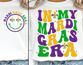 In My Mardi Gras Era SVG PNG, Mardi Gras Beads Svg, Fat Tuesday svg, Mardi Gras Shirt Svg, Louisiana Svg, Carnival Svg, Sublimation Designs