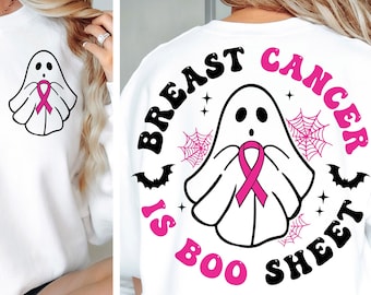 Breast Cancer Is Boo Sheet Svg, Breast Cancer Awareness Svg, Halloween Breast Cancer Svg, Breast Cancer Halloween Ghost Svg, Breast cancer
