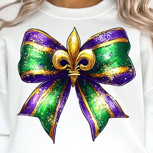 Laço de coquete de carnaval Png, Mardi Gras Png, Camisa do festival Louisiana com contas de carnaval, Laço de carnaval de Nova Orleans, Design de sublimação de carnaval