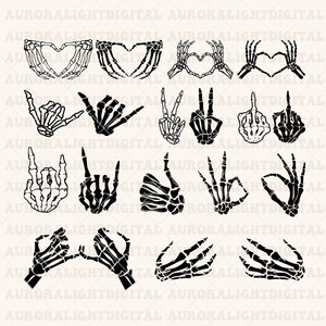 Skeleton Hands SVG Skull Skeleton Hand Halloween svg Rack Hand Svg Middle Finger svg Cricut Cut Files Instant Download