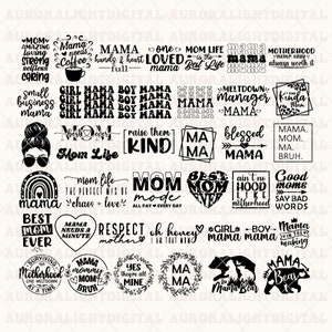 Mom svg bündeln Hand beschriftet | Muttertag svg | Mama Leben svg | Mama svg | gesegnete Mama svg | Mutter von Jungen Mädchen svg | Mama Zitate svg png