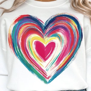 Valentinstag Herz Png, Pinselstrich Valentinstag Png, Retro Valentinstag Png, Rosa, Liebe Png, Mädchen Valentinstag Png, Valentinstag Shirt Png Design