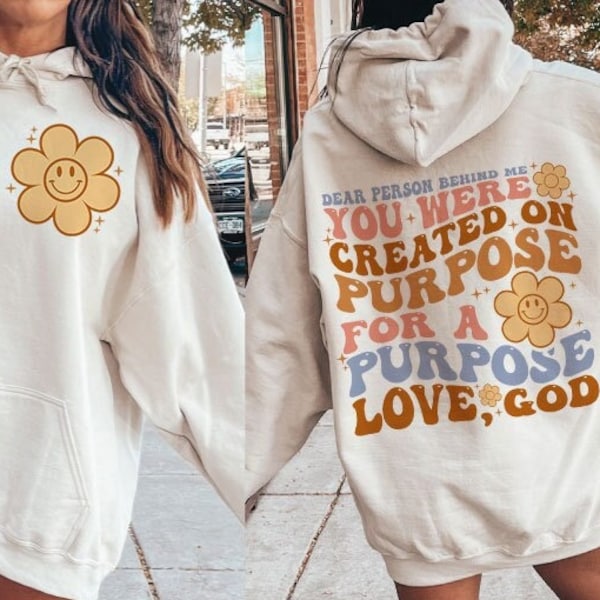 Liebe Person hinter mir Hoodie Sublimation Designs Downloads, christliche PNG-Dateien für Sublimation und Druck, Jesus, ästhetische Retro PNG