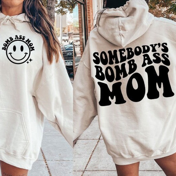 Somebody's Bomb Ass Mom SVG & PNG | Mom, Mama, Mom Shirts | Somebody's, Retro, Wavy | Sublimation, Cut File | Digital Download