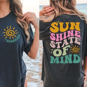 Sunshine State Of Mind PNG SVG, Retro Summer Sublimation, Popular Trendy Summer, Sunshine Png, Preppy Summer Design Png, PNG Sublimation