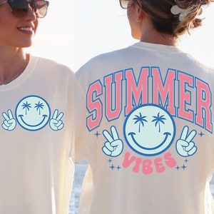 Retro Summer Vibes SVG, Retro Summer Svg, Groovy Summer Vibes, Summer Svg, Beach Svg, Groovy Svg, Smiley face Svg, Trendy Svg
