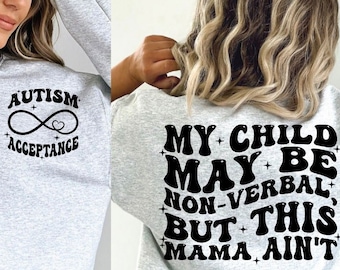 Mijn kind is misschien non-verbaal, maar deze mama is dat niet autisme mama | non-verbale mama | autisme png l autisme svg