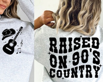 Raised on 90s country svg, 90s country png, nashville bachelorette country music svg western 90s shirt country svg Cricut & Silhouette files