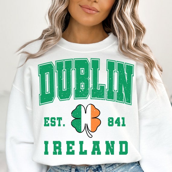 Dublin Ireland SVG, St Patrick's Day Svg, Retro St Patricks, Lucky Svg, Shamrock Svg, St Patrick's Day Sublimation Designs, Digital Download