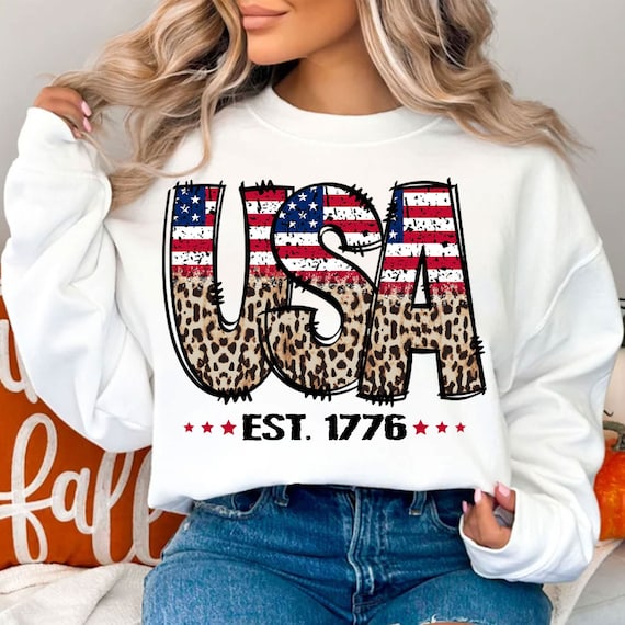 Leopard USA Est. 1776 PNG, 4th of July Png, Fourth Of July Png, USA Png, America png, Independence Day Png, America Sublimation Designs