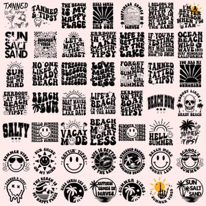 50 Pacchetto SVG retrò estivo, Estate Svg, Spiaggia Svg, Estate in formato SVG, Citazioni divertenti sulla spiaggia, Citazioni estive Svg, File Svg per cricut, Pacchetto Svg