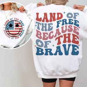 America Land Of The Free vanwege de dappere SVG, 4 juli SVG, Fourth of July SVG, patriottische Svg, Independence Day Svg, png-sublimatie