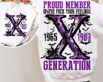 Membro orgoglioso Fck Your Feelings Generation PNG, Gen X, Halloween Png, Gen X Png, Retro Halloween Png, Spooky season Png, Sublimation Desings