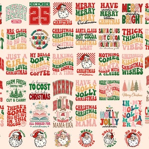 50 Pacchetto PNG SVG di Natale retrò, Natale Svg, Design della camicia di Natale, Pacchetto di Natale, Svg, Pacchetto, Design di sublimazione natalizia