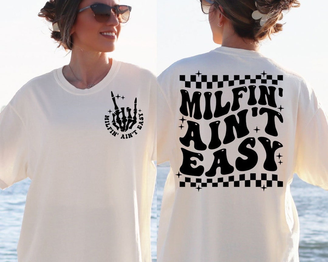 Milfin' Ain't Easy Svg, Milf Svg Cutting File, Funny Png Design, Retro