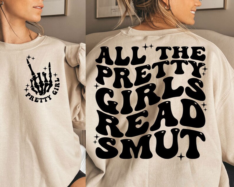 Alle die hübschen Mädchen lesen Smut SVG, lesen SVG, Buchliebhaber SVG, Buch Zitate svg, Bibliothek Lehrer geschnitten Datei für Cricut svg png Bild 3