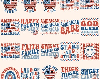 Paquete retro del 4 de julio svg, 4 de julio svg, usa svg, america svg, patriótico svg, día de la independencia svg, bandera americana svg, cricut
