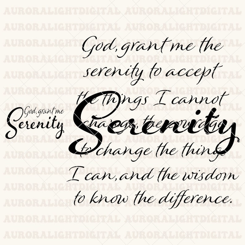 Serenity Prayer SVG PNG, God Grant Me The Serenity Svg, Christian Svg, God Svg, Jesus Svg, Bible Svg, Faith Svg, Religious Svg image 6