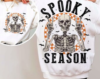 Spooky Season Png, Retro Halloween Png, Halloween Png, Halloween Sublimation Designs, Skeleton Png, Spooky Png, Halloween Shirt Designs
