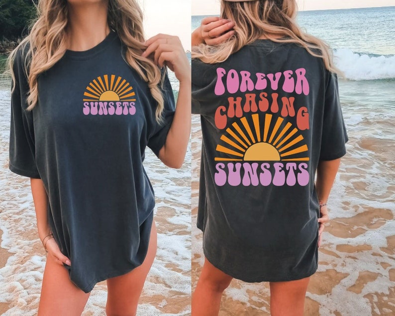 Forever Chasing Sunsets PNG SVG Retro Summer Sublimation - Etsy