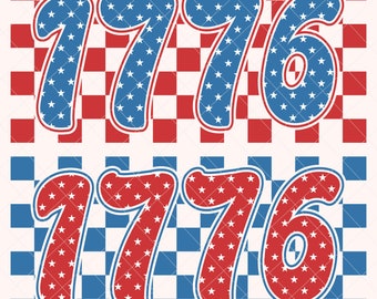 Checkered 1776 PNG, 1776 4th of July Png, 4th of July Png, Fourth Of July Png, Usa Png, America png, Independence Day, Sublimation Designs