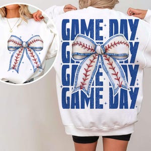 Png con fiocco da baseball per la giornata della partita, Png da baseball Coquette, Png per la giornata di gioco, Mamma baseball, Design Png per baseball, Stagione di baseball, Png per baseball, Png per sport