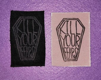Kill Your Fears Coffin Denim Patch