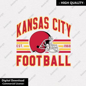 Kansas City Football PNG: Chiefs Sublimation Design (Digital Download)