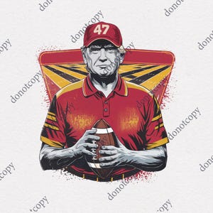 Chiefs PNG, Kansas city png,red and gold football,Trump Digital Download,Trump chiefs png,KC football png,American Football,Kansas City fans