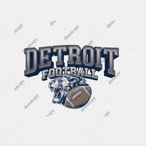 Vintage Detroit Football png, Digital Download, Detroit Png, Football PNG, Vintage Sports Fan Apparel, PNG files, Game day Football