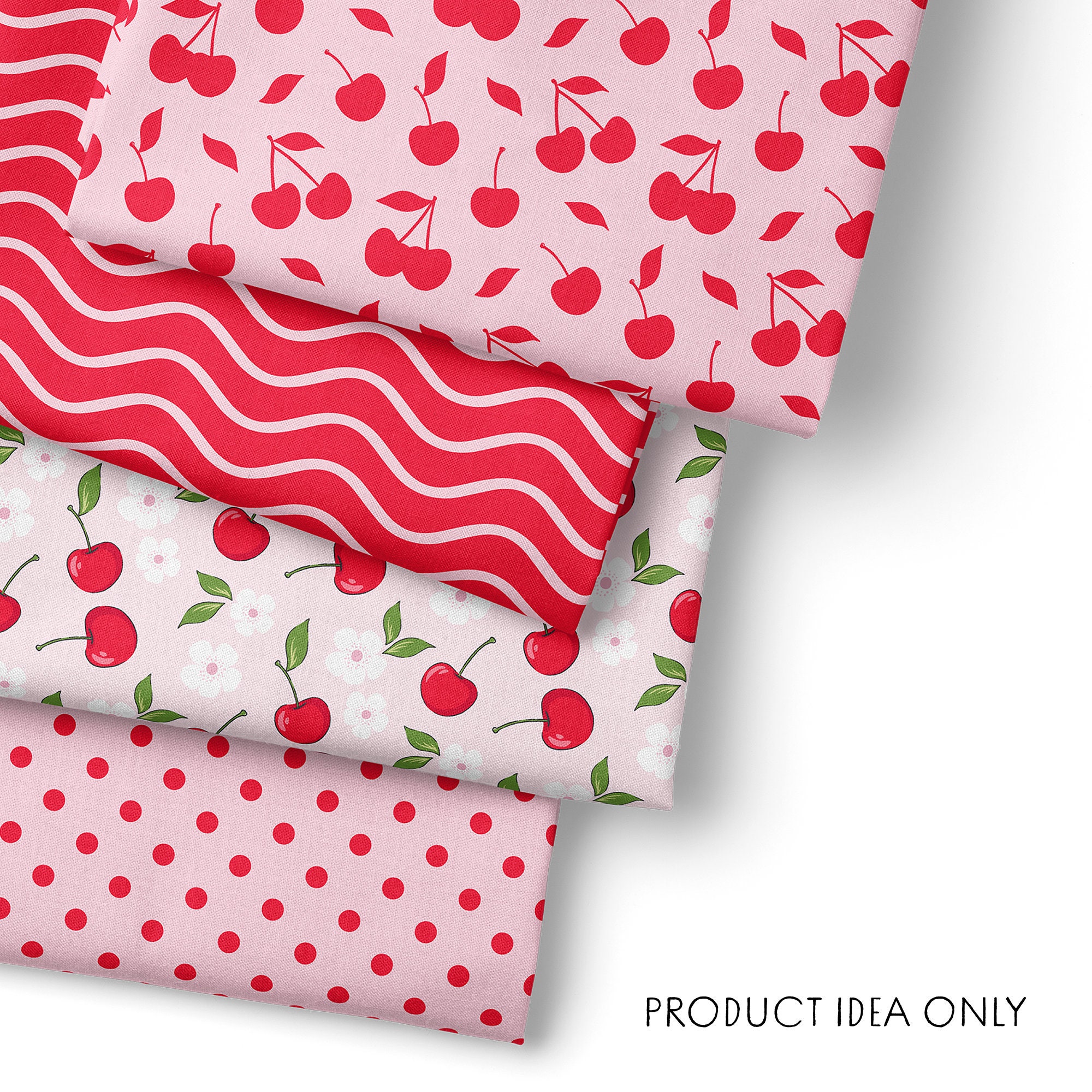 Cherry Digital Paper, Summer Digital Paper, Summer Fruit Patterns ...