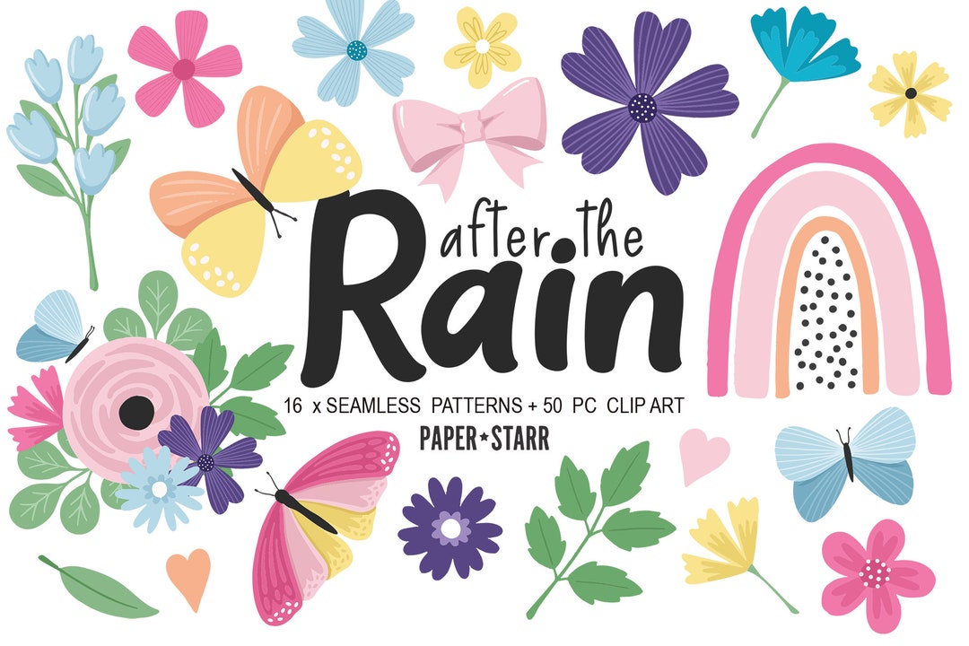 Spring Clipart, Floral Clip Art, Spring Party Invitation, Spring Floral ...