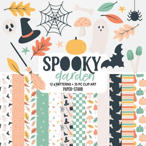 Papier numérique Halloween, Clipart Halloween, Papier numérique Automne, Clipart Automne, Motifs Automne Sans Couture, Motifs D'halloween, Arrière-plans D'automne