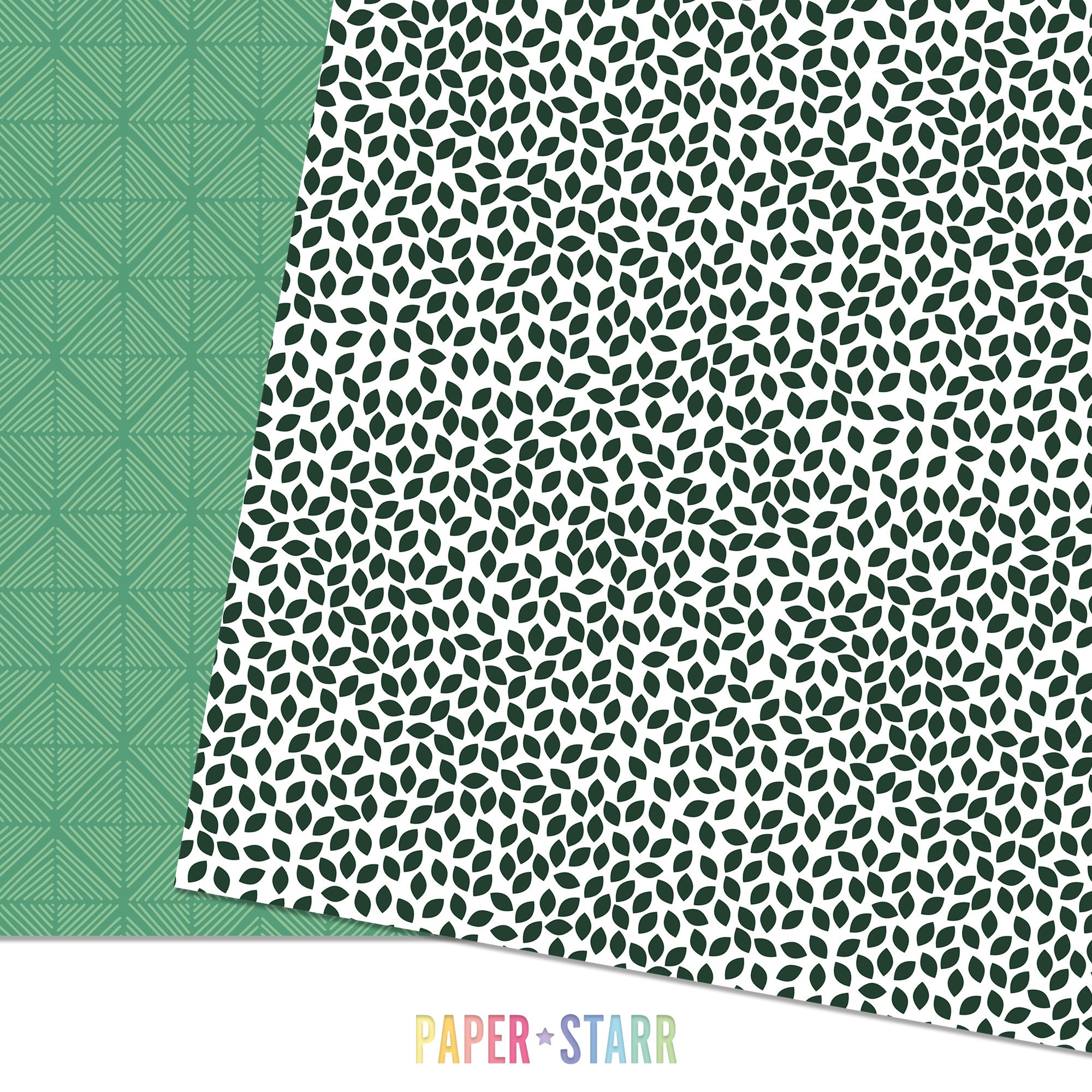 Pattern Page Green Green Digital Paper, Green Geometric Backgrounds, Floral Digital Paper ...