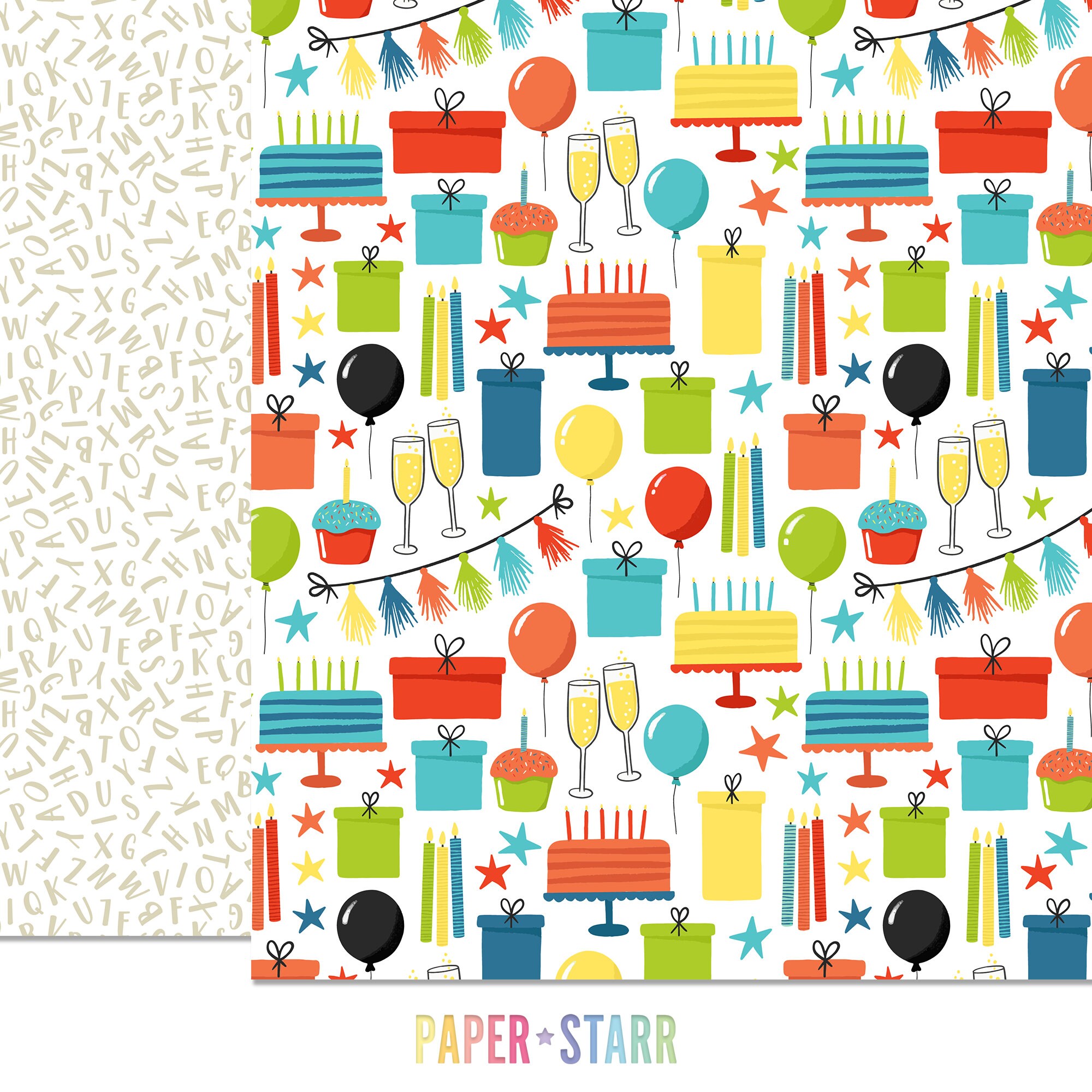 Birthday Digital Paper, Party Digital Paper, Birthday Card Making Paper ...