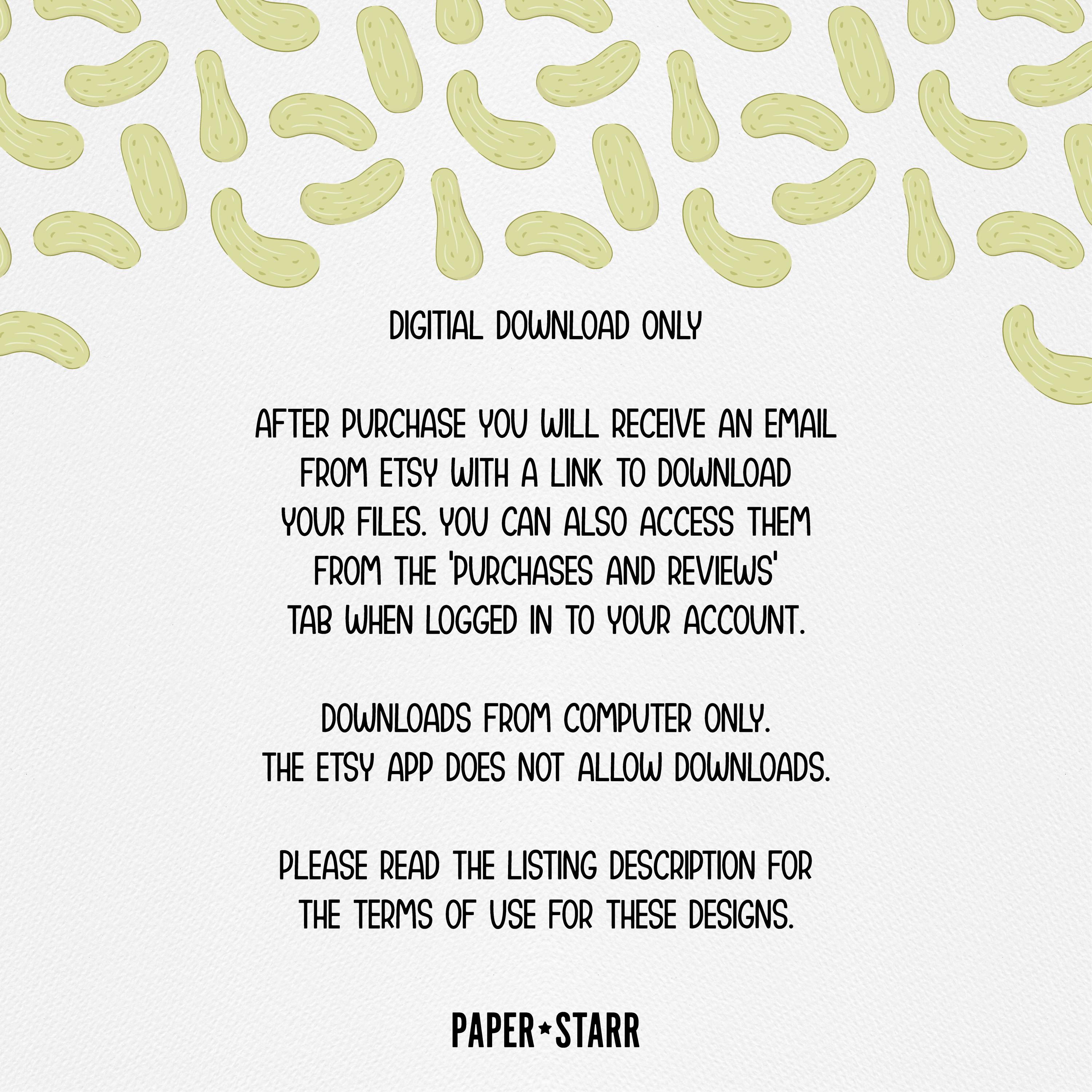 Pickle Digital Paper Bundle, Cute Pickle Patterns, Pastel Pickles ...