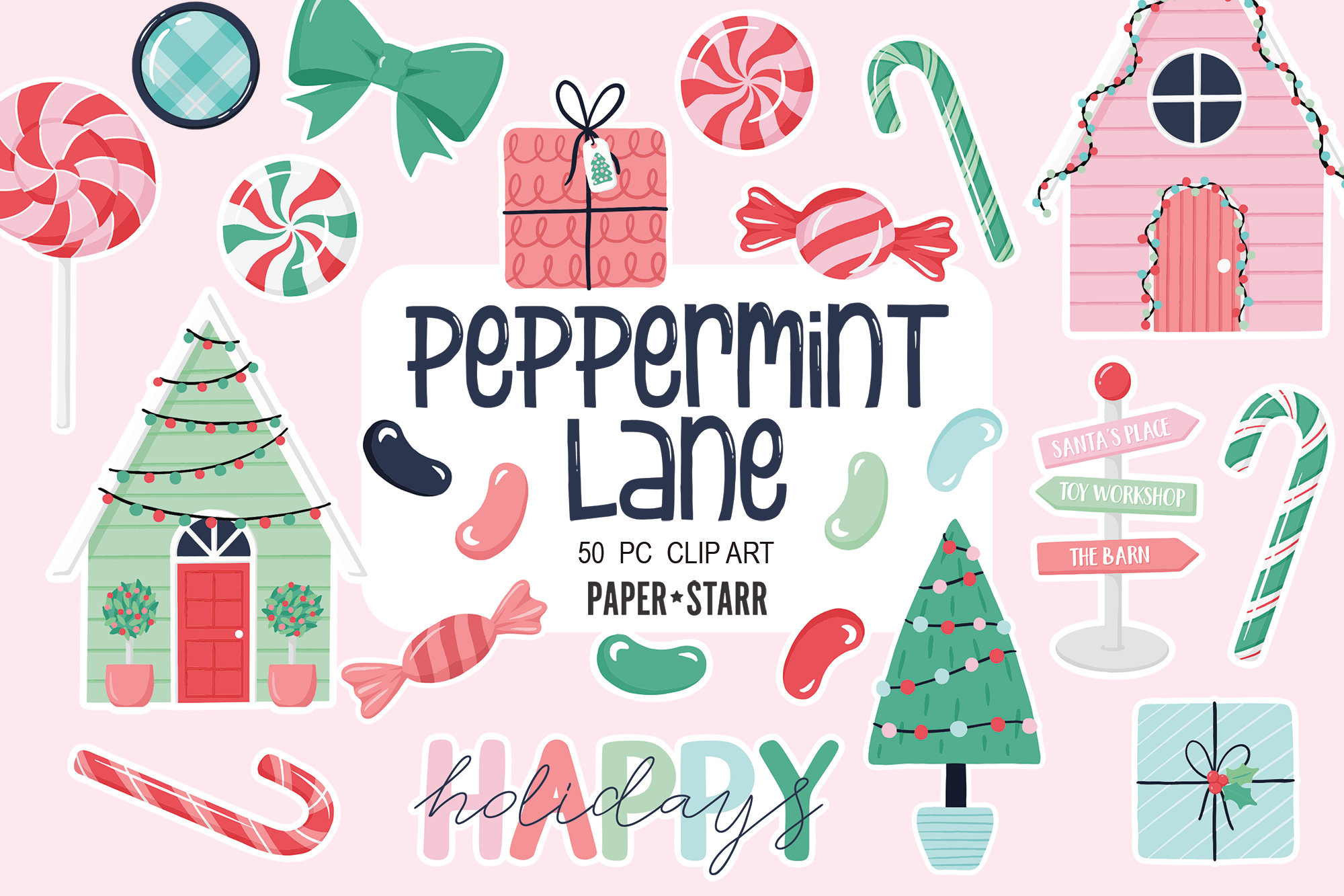 Graphics of christmas candy