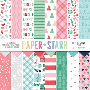 Papel digital de Natal, padrões de Natal, fundo de Natal, papel para fazer cartões de Natal, papel temático de doces de Natal, Natal divertido