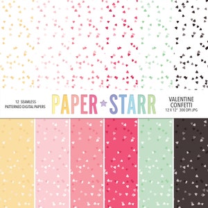 Valentines Digital Paper, Heart Digital Paper, Transparent Overlay, Valentine Background, Overlay Digital Paper, Scattered Heart Background