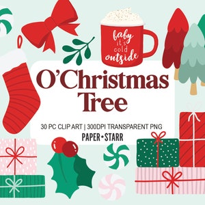 Weihnachtscliparts, Weihnachten PNG Grafiken, Holly Clipart, Weihnachtskartenherstellung, Weihnachtshandwerk, traditionelle Weihnachten, Weihnachtsdekor