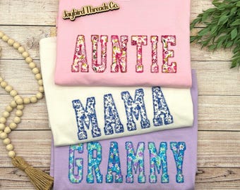 Custom Embroidered T-Shirt, Comfort Colors Embroidered Shirt, Women's t-shirt, Applique Embroidered Shirt