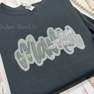 Mama Embroidered Sweatshirt, Custom Embroidered Sweatshirt, Mama Crewneck Sweatshirt, Camouflage Mama Embroidered Shirt