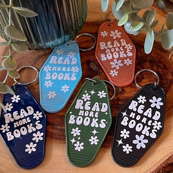 Read More Books - Bookish Motel Keychains